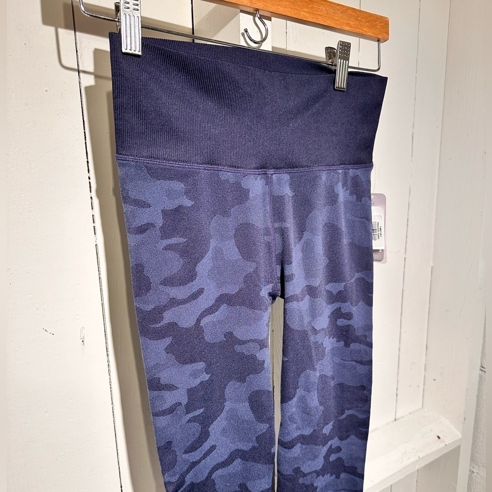 Splendid Studio Navy Blue Camouflage Ankle Heigh Leggings Camo Women’s Small - Picture 5 of 10